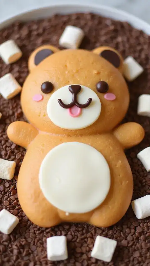 12 Adorable Bento Cake Designs for Your Boyfriend That'll Make His Heart Melt! - 2. Bear-y Cute Chocolate Cake