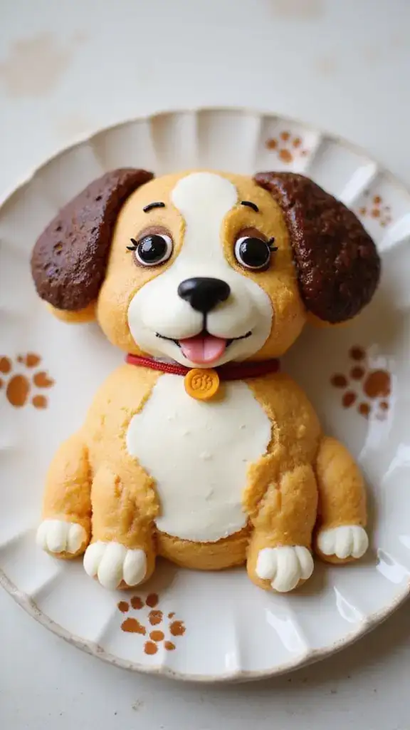 12 Adorable Bento Cake Designs for Your Boyfriend That'll Make His Heart Melt! - 3. Sweet Puppy Paws