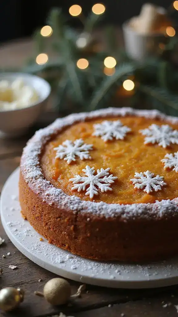 12 Festive Fruit Cake Decorations to Elevate Your Holiday Baking Game! - 10. Icing Snowflakes