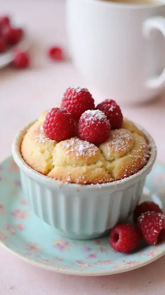 12 Gourmet Mug Cakes That Will Impress Your Dinner Guests (Trust Us on #5!) - 11. Raspberry Almond Mug Cake