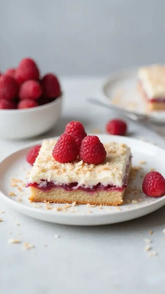 12 Healthy Sheet Cake Options That Are Guilt-Free and Delicious! - 8. Raspberry Coconut Sheet Cake