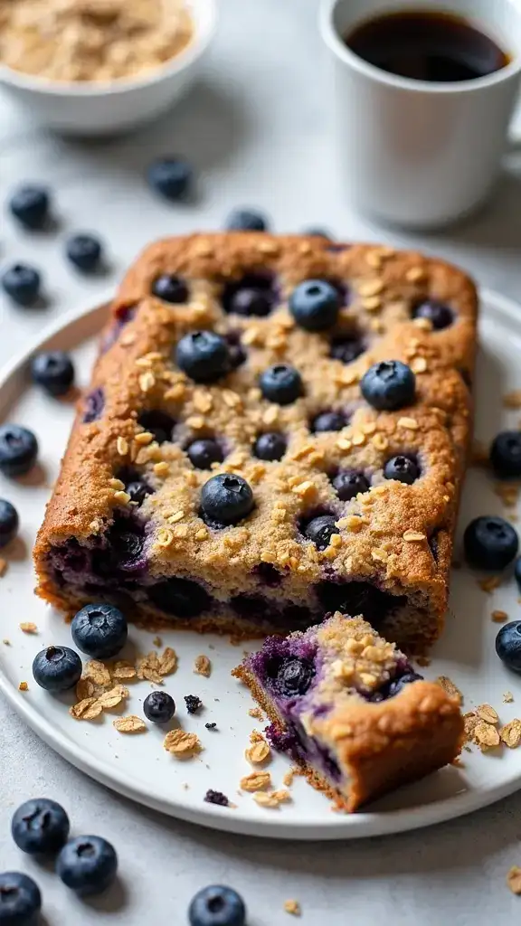 12 Healthy Sheet Cake Options That Are Guilt-Free and Delicious! - 9. Blueberry Oatmeal Sheet Cake