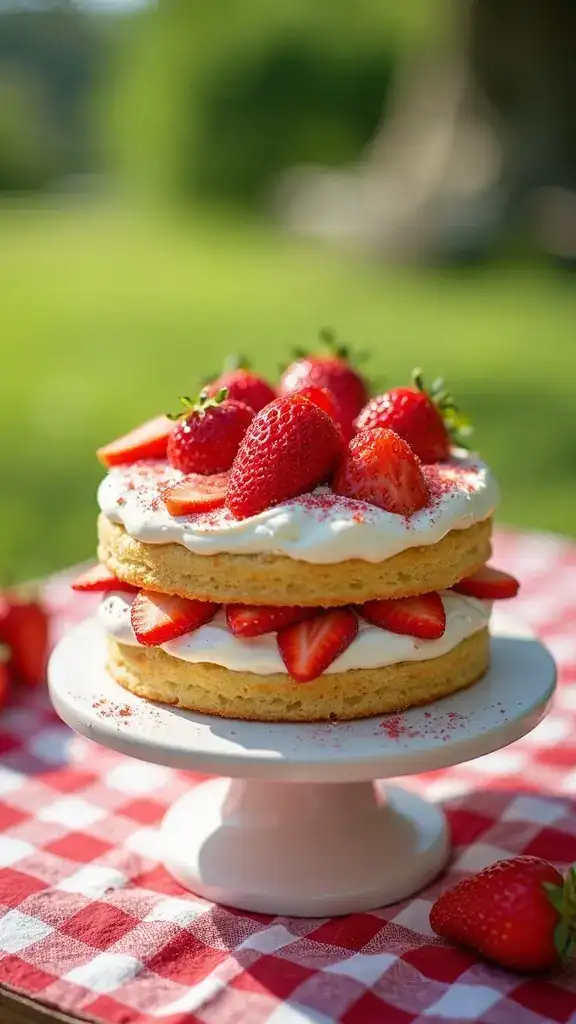 12 Refreshing Fruit Layer Cakes to Brighten Up Your Summer Parties (You’ll Love #8!) - 2. Strawberry Shortcake Layer Cake
