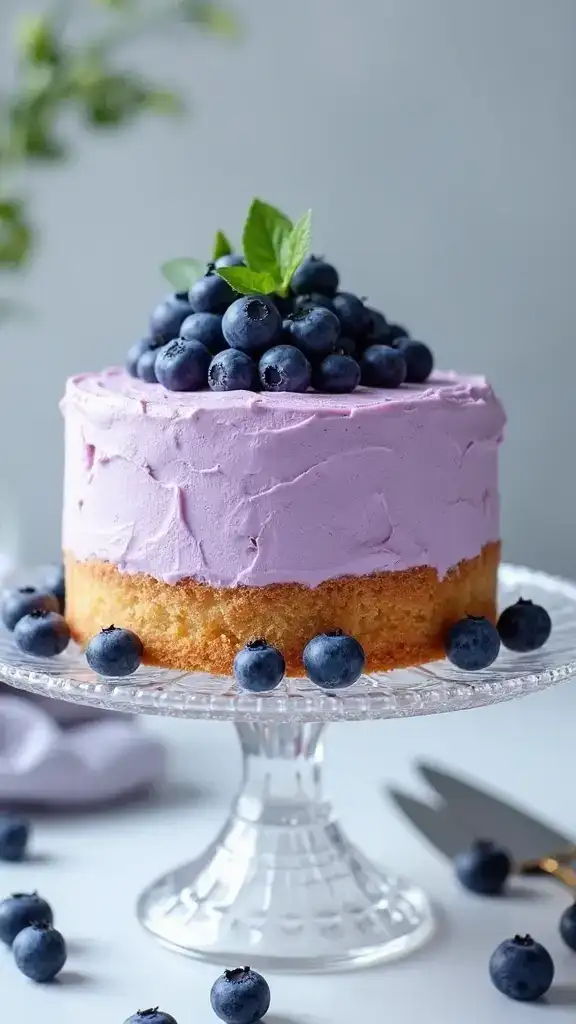 12 Show-Stopping Blueberry Cakes Perfect for Your Next Celebration! - 11. Blueberry Mousse Cake