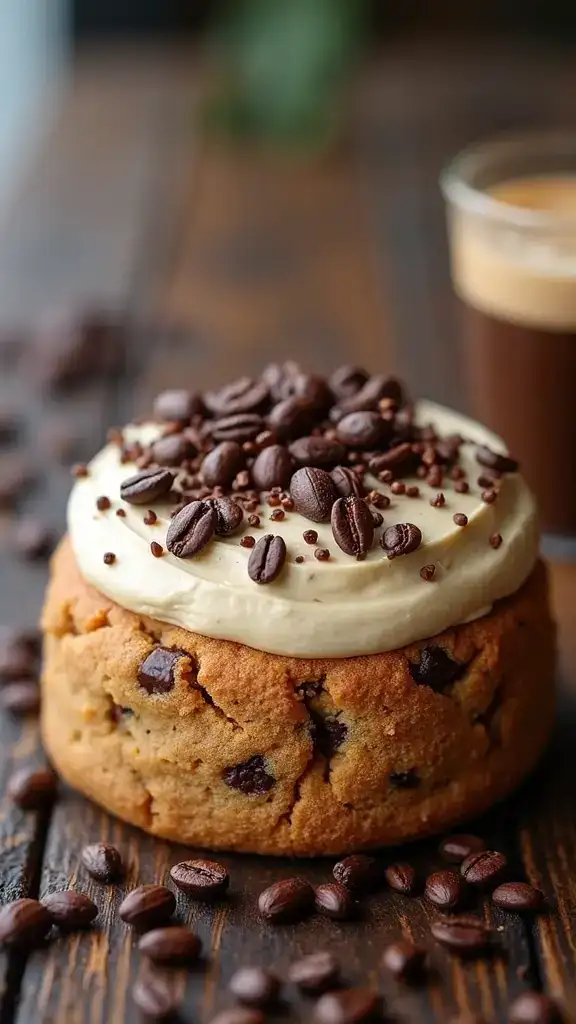 12 Stunning Decorated Cookie Cakes That Will WOW Your Guests (Number 3 is a Showstopper!) - 10. Coffee Lovers' Cookie Cake