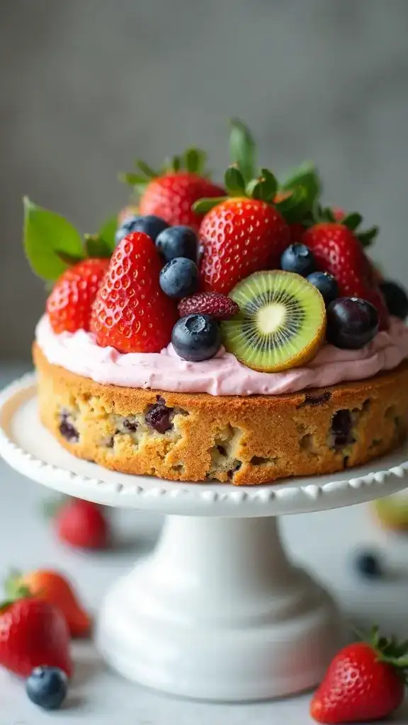 12 Stunning Decorated Cookie Cakes That Will WOW Your Guests (Number 3 is a Showstopper!) - 5. Fruity Fiesta Cookie Cake