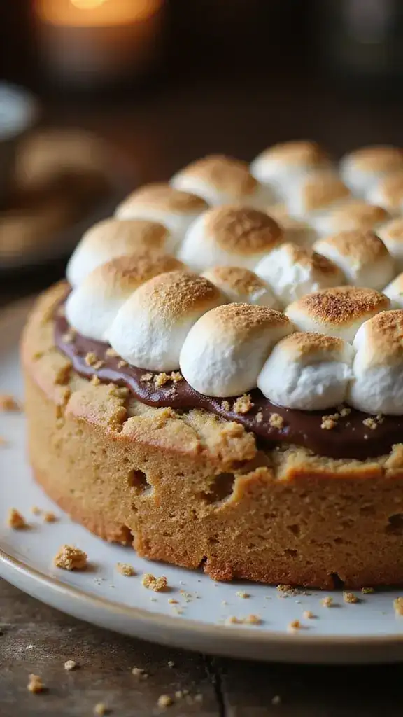 12 Stunning Decorated Cookie Cakes That Will WOW Your Guests (Number 3 is a Showstopper!) - 6. S'mores Cookie Cake