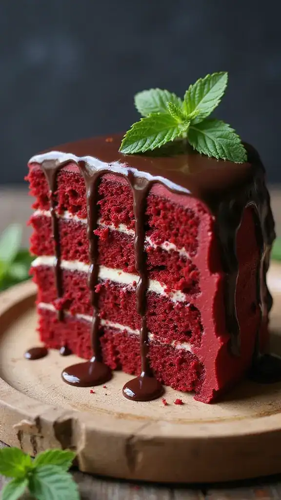13 Decadent Red Velvet Cake Variations for Every Celebration (You Won't Believe #7!) - 4. Red Velvet Layered Cake with Chocolate Ganache