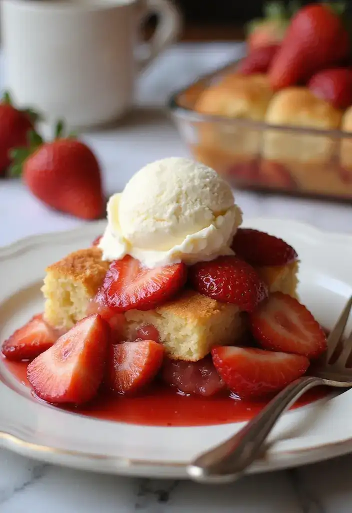 15 Delectable Strawberry Shortcake Variations You Can't Miss This Summer! - 15. Strawberry Shortcake Bread Pudding