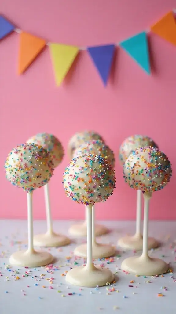 18 Creative Cake Pop Decorating Ideas That’ll Make You Say 'Wow!' - 3. Festive Sprinkle Surprise