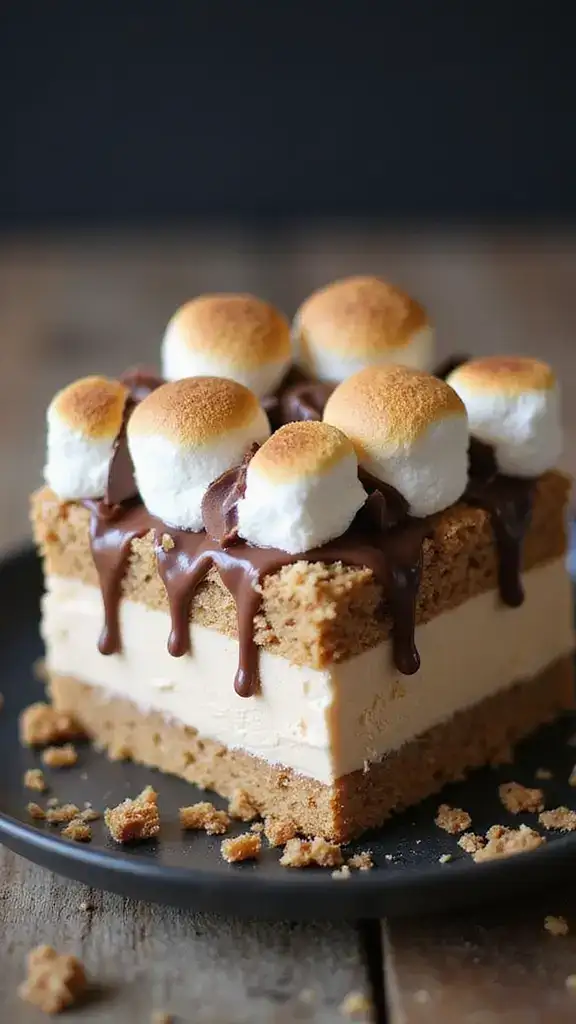 18 Stunning Layered Ice Cream Cakes That Are Almost Too Pretty to Eat (#6 Is a Showstopper!) - 12. S'mores Ice Cream Cake