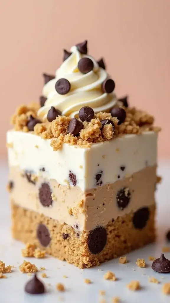 18 Stunning Layered Ice Cream Cakes That Are Almost Too Pretty to Eat (#6 Is a Showstopper!) - 15. Cookie Dough Sensation