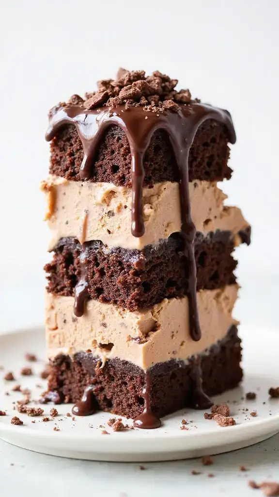 18 Stunning Layered Ice Cream Cakes That Are Almost Too Pretty to Eat (#6 Is a Showstopper!) - 2. Chocolate Layered Bliss