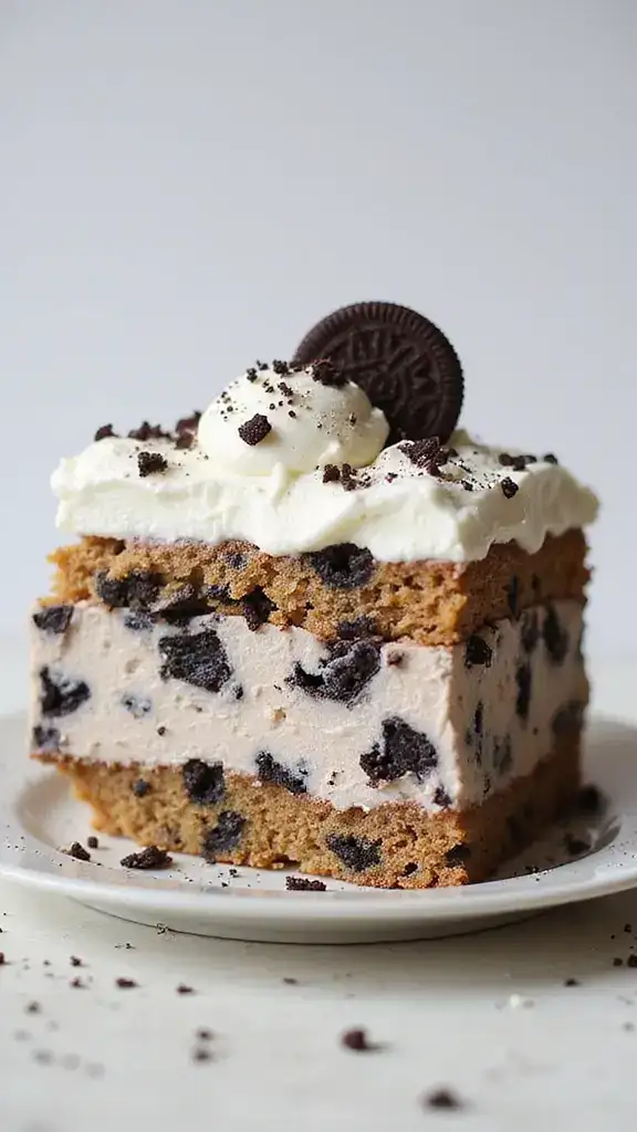 18 Stunning Layered Ice Cream Cakes That Are Almost Too Pretty to Eat (#6 Is a Showstopper!) - 4. Cookies and Cream Dream