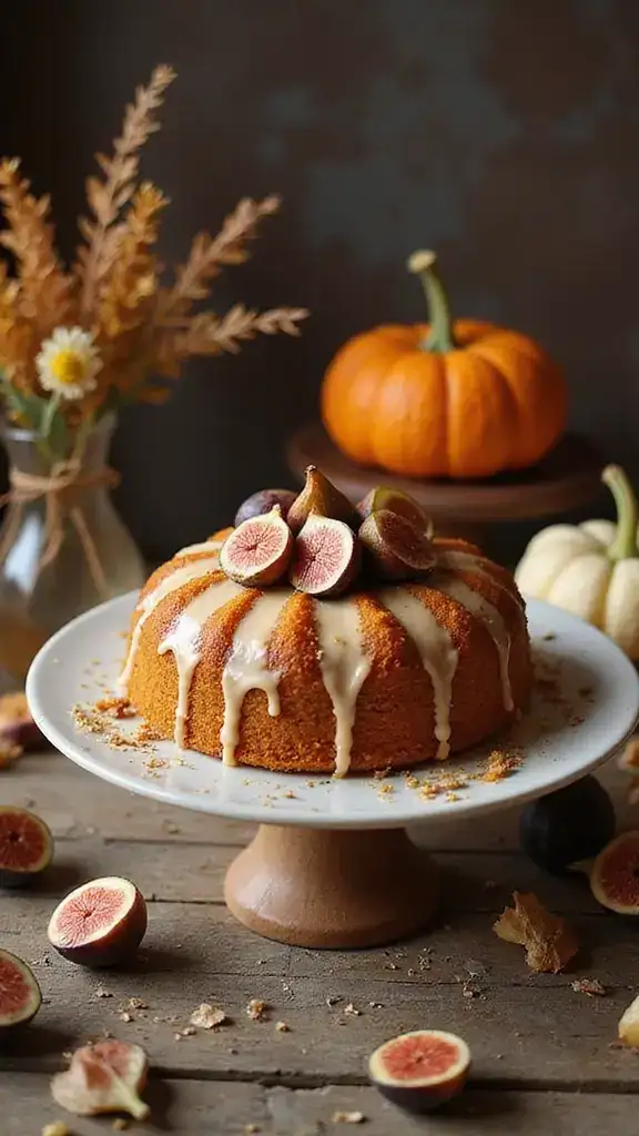 20 Seasonal Pumpkin Cake Recipes That Capture the Essence of Autumn (You Can't Miss #4!) - 20. Pumpkin Fig Cake