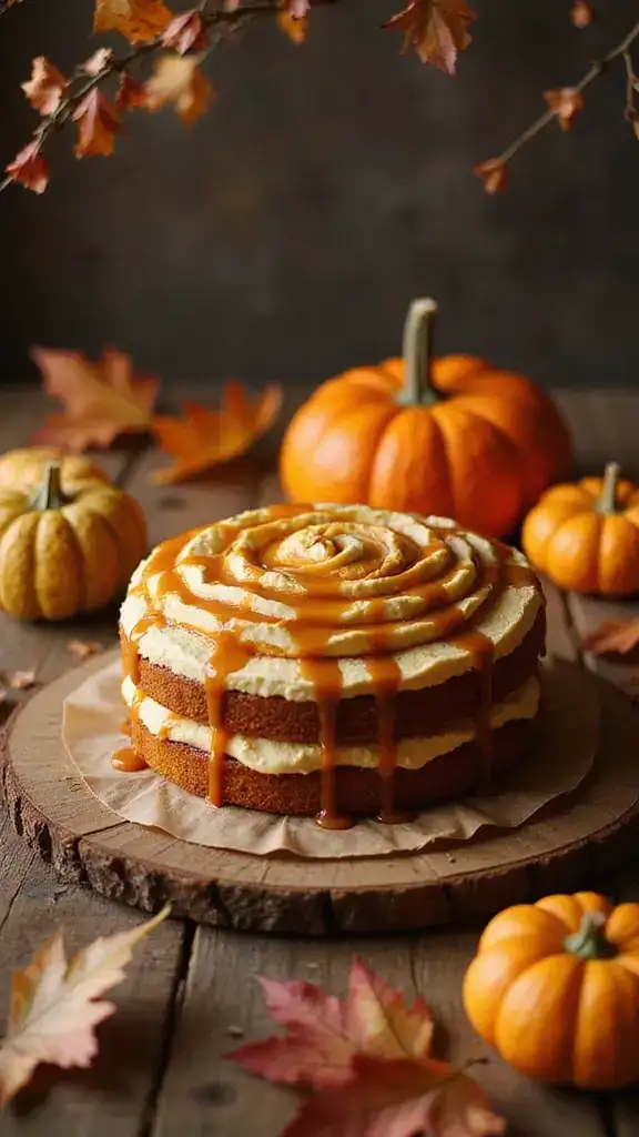 20 Seasonal Pumpkin Cake Recipes That Capture the Essence of Autumn (You Can't Miss #4!) - 3. Pumpkin Caramel Swirl Cake