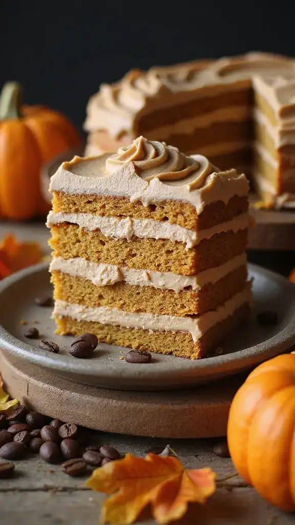 20 Seasonal Pumpkin Cake Recipes That Capture the Essence of Autumn (You Can't Miss #4!) - 4. Pumpkin Spice Latte Cake (You Can't Miss This!)