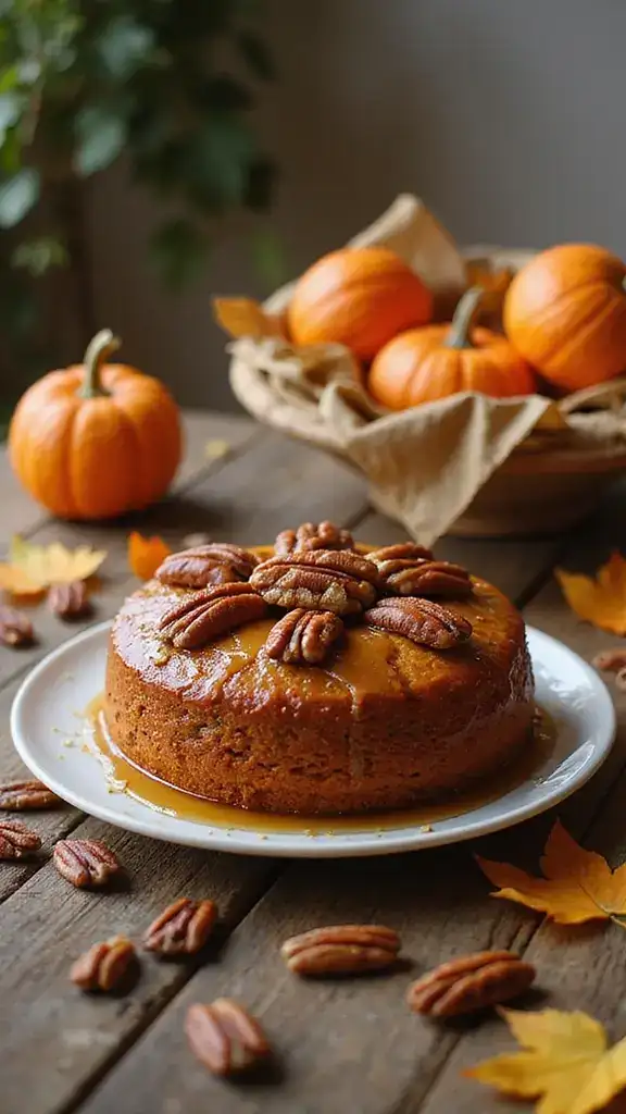 20 Seasonal Pumpkin Cake Recipes That Capture the Essence of Autumn (You Can't Miss #4!) - 7. Pumpkin Maple Pecan Cake