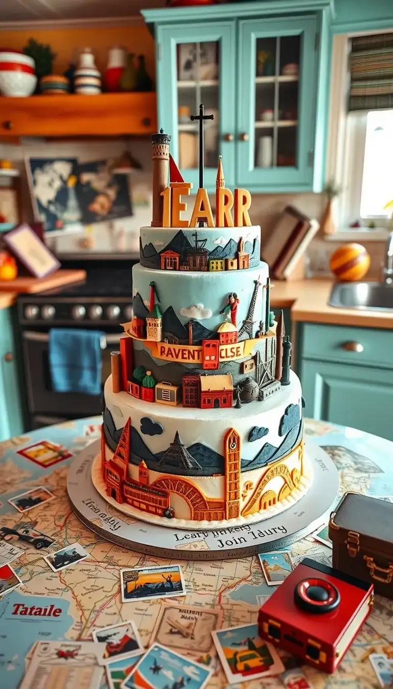 50 years of adventure cake