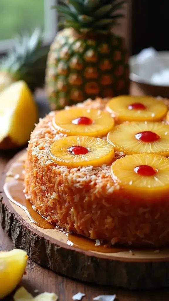 7 Gourmet Coconut Cake From Mix Recipes That Taste Like They’re from a Bakery! - 5. Coconut Pineapple Upside Down Cake