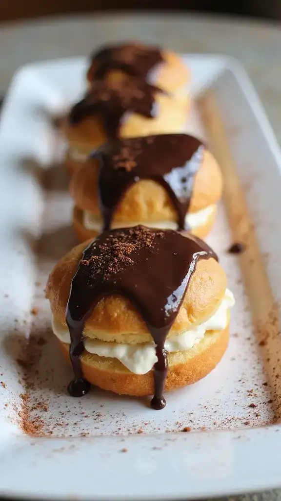 8 Adorable Mini Tiramisu Cakes That Are Perfect for Any Party (You’ll Love #3!) - 7. Tiramisu Éclairs