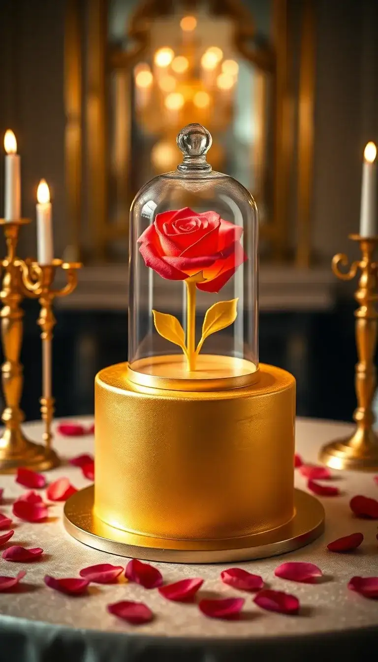 Beauty and the Beast Rose Dome Cake2.webp