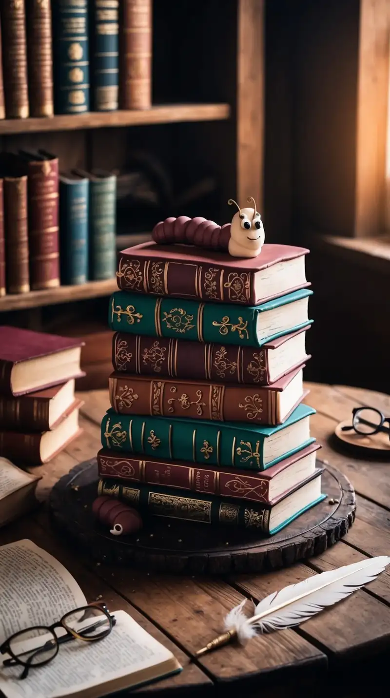 bookworm cake