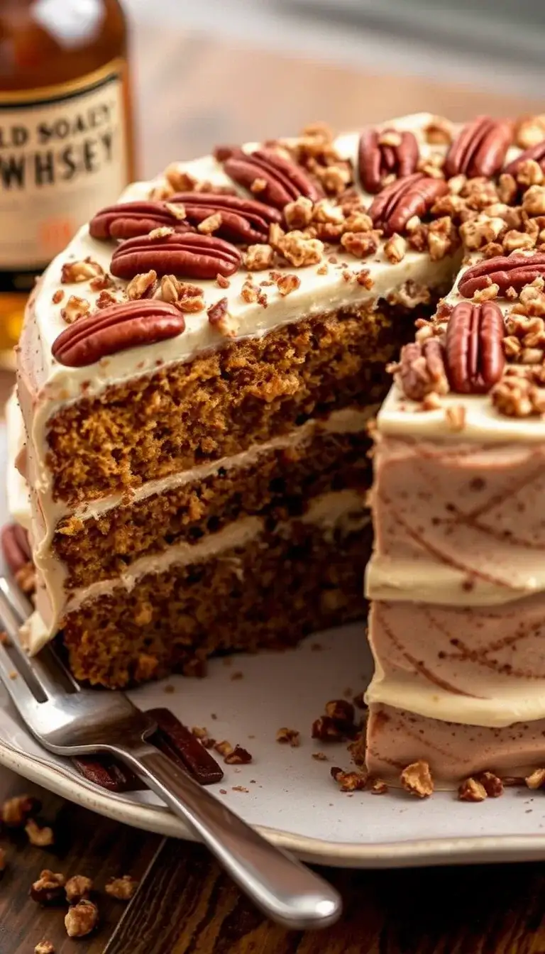 bourbon pecan chocolate cake
