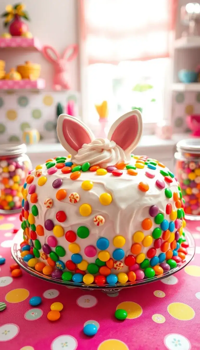 candy coated cake