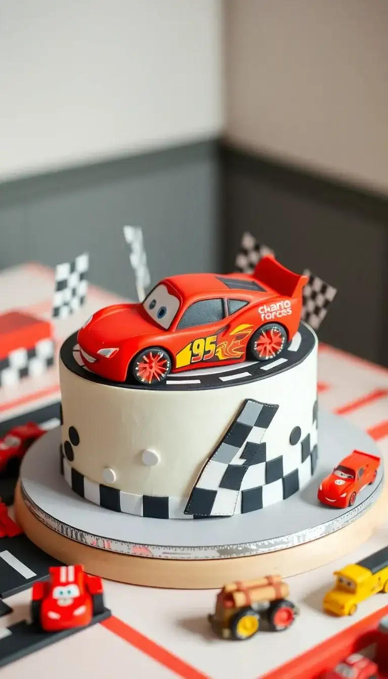 Cars Lightning McQueen Racing Cake1.webp