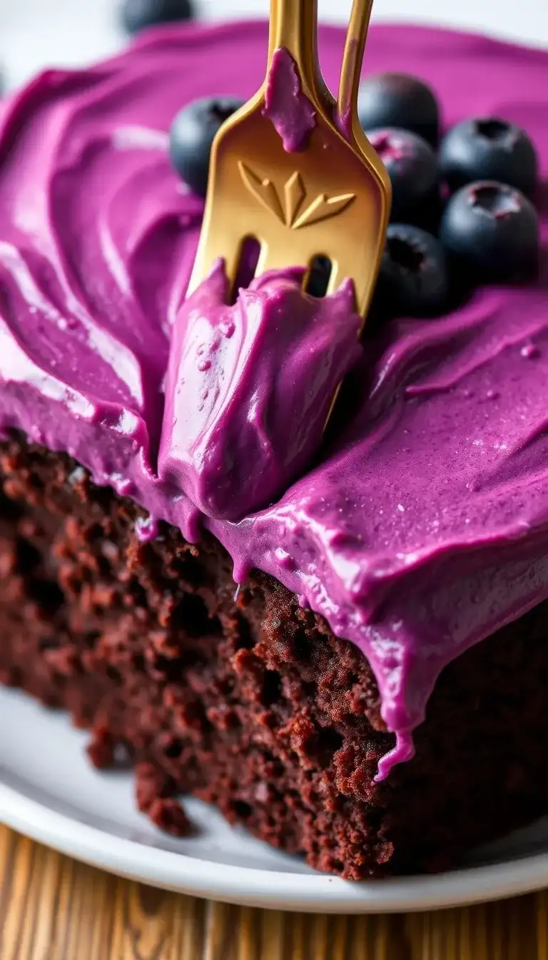 chocolate blueberry fusion cake