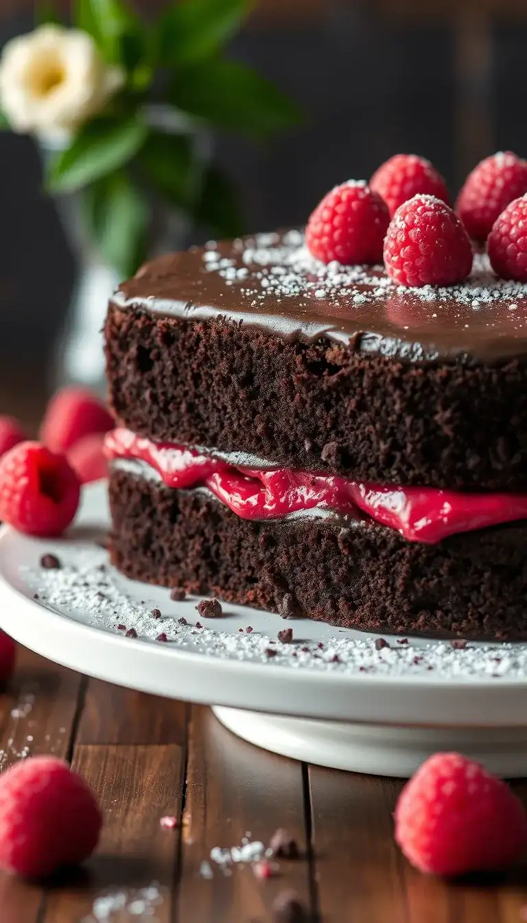 chocolate raspberry ganache cake