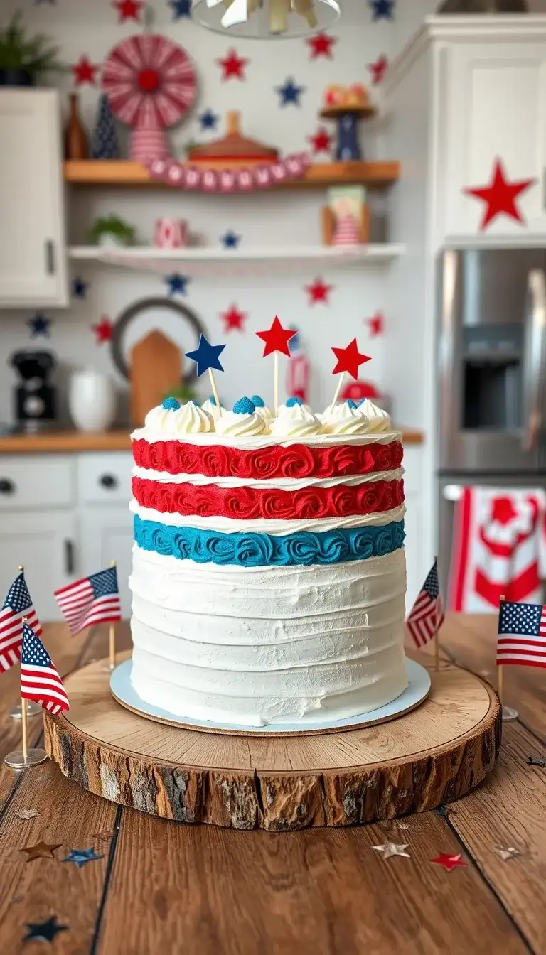 classic american flag cake