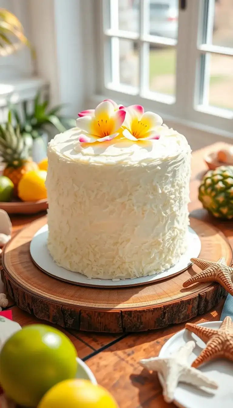 coconut lime tropical cake
