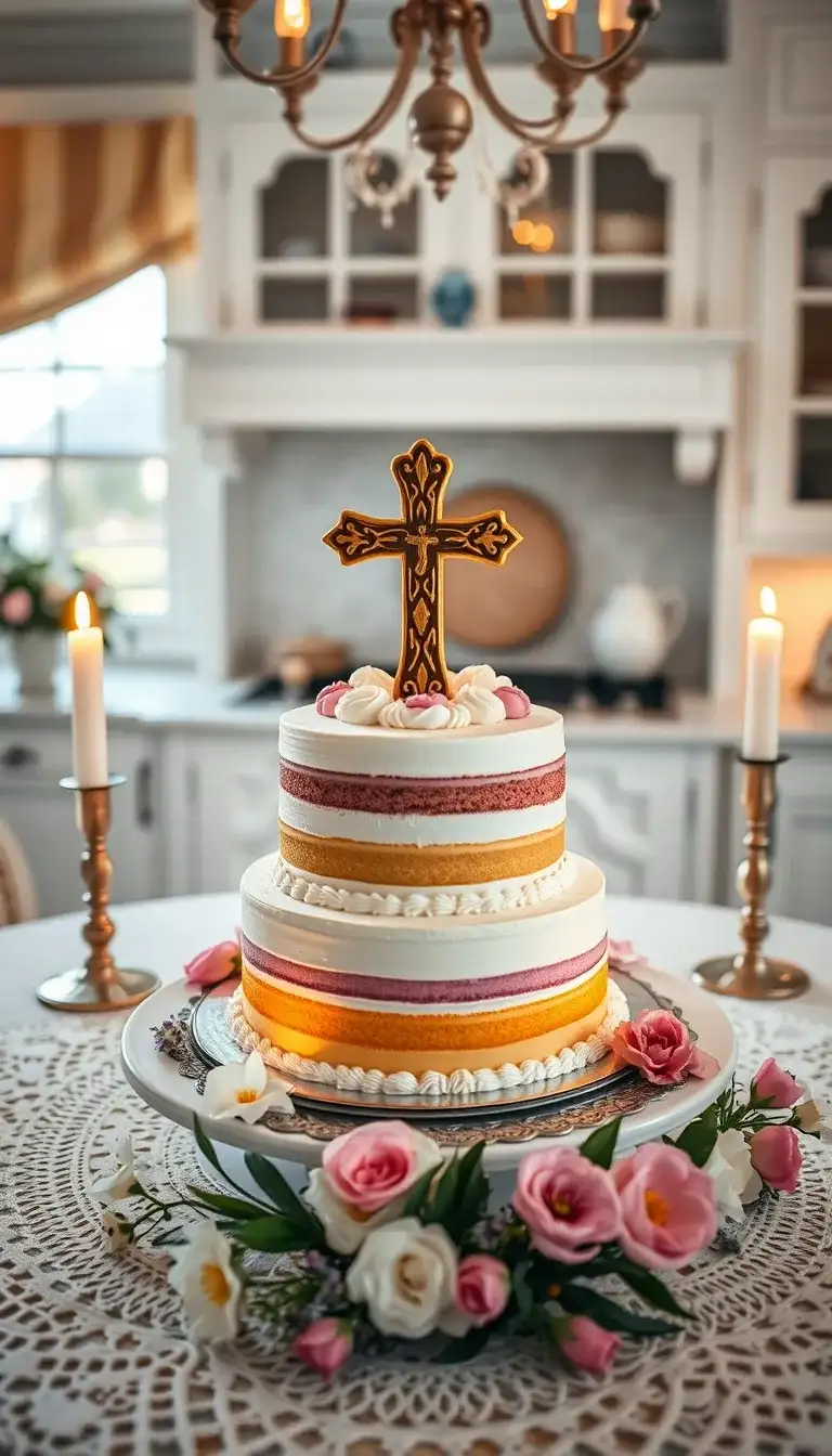cross design cake