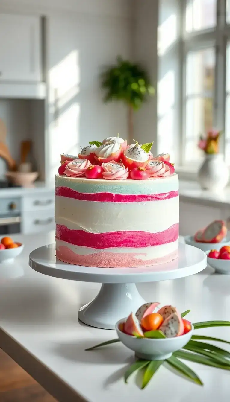 dragonfruit fantasy cake
