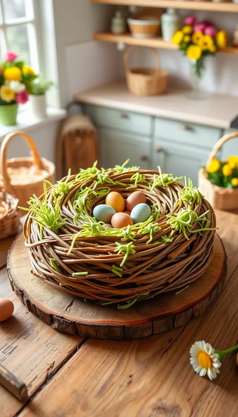 easter egg nest cake