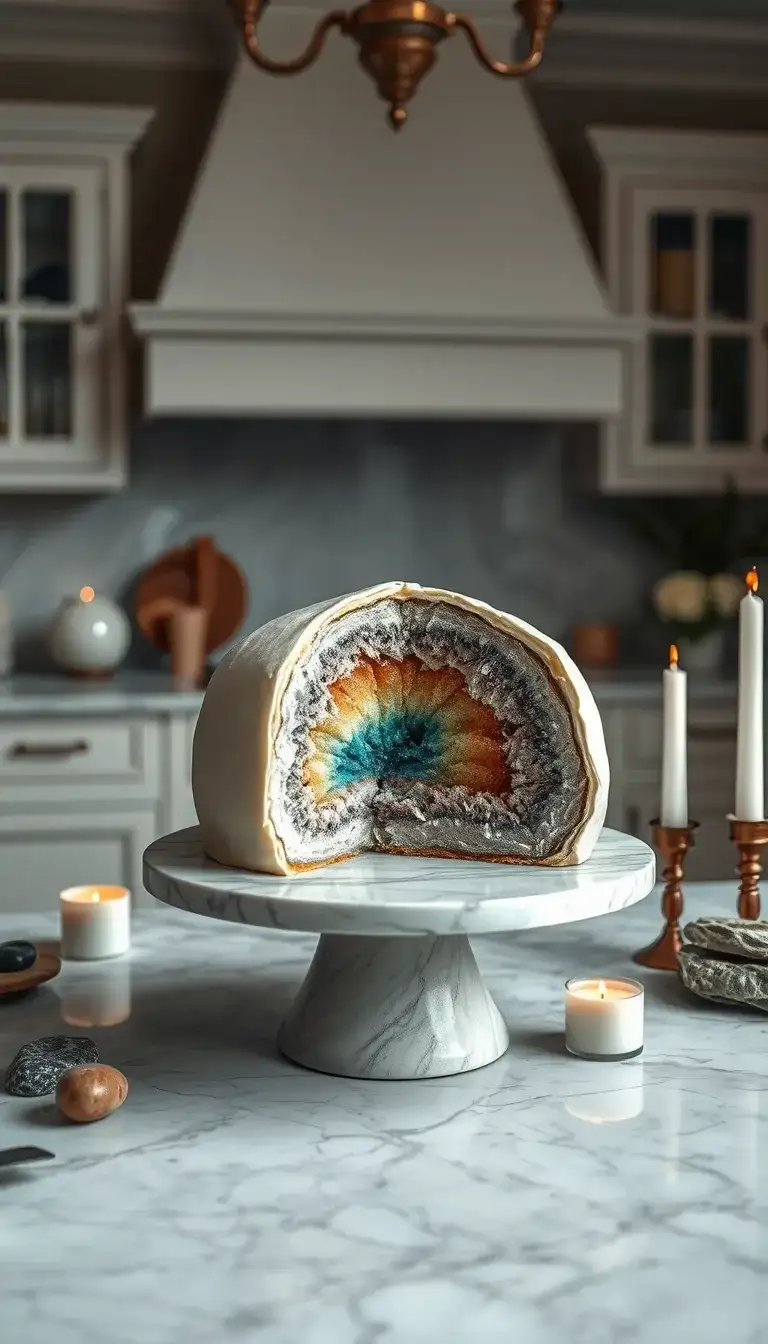 eggshell geode cake