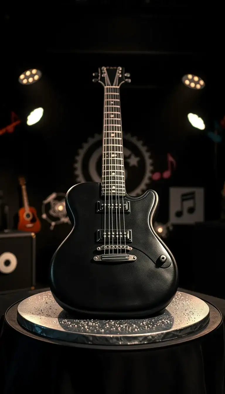 guitar shaped cake