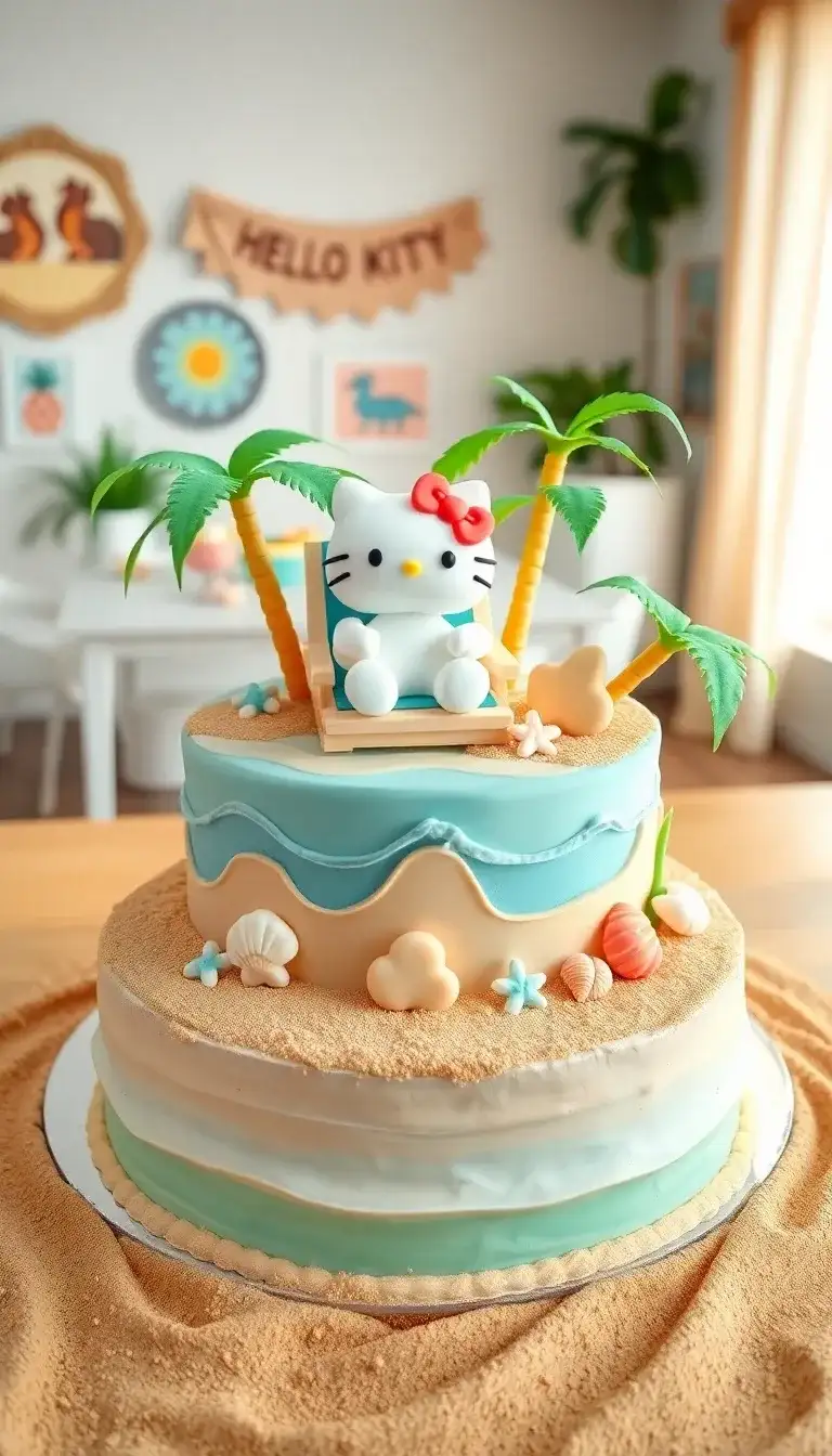 Hello Kitty Beach Party Cake1.webp