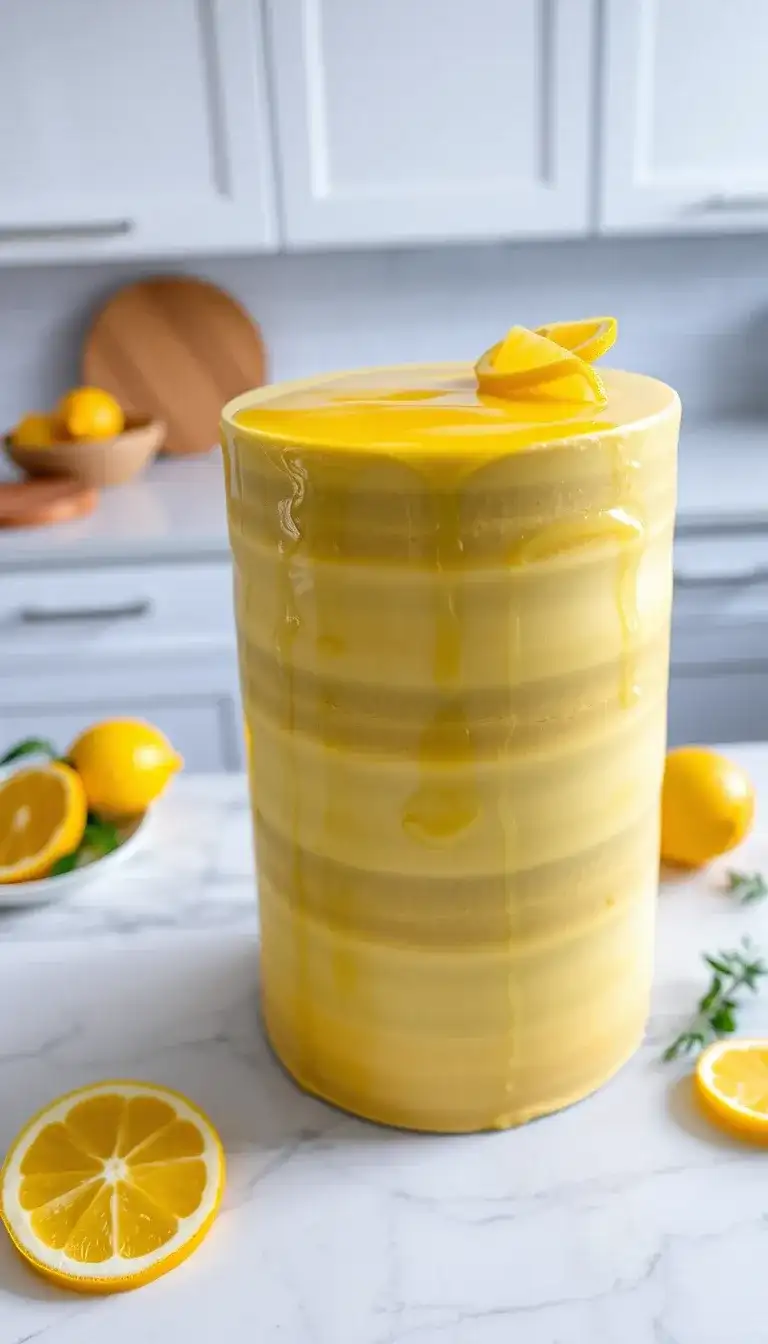 lemon curd layered cake