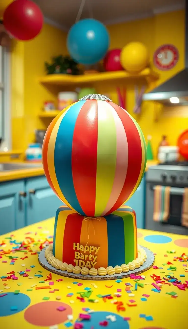 life is a party balloon cake