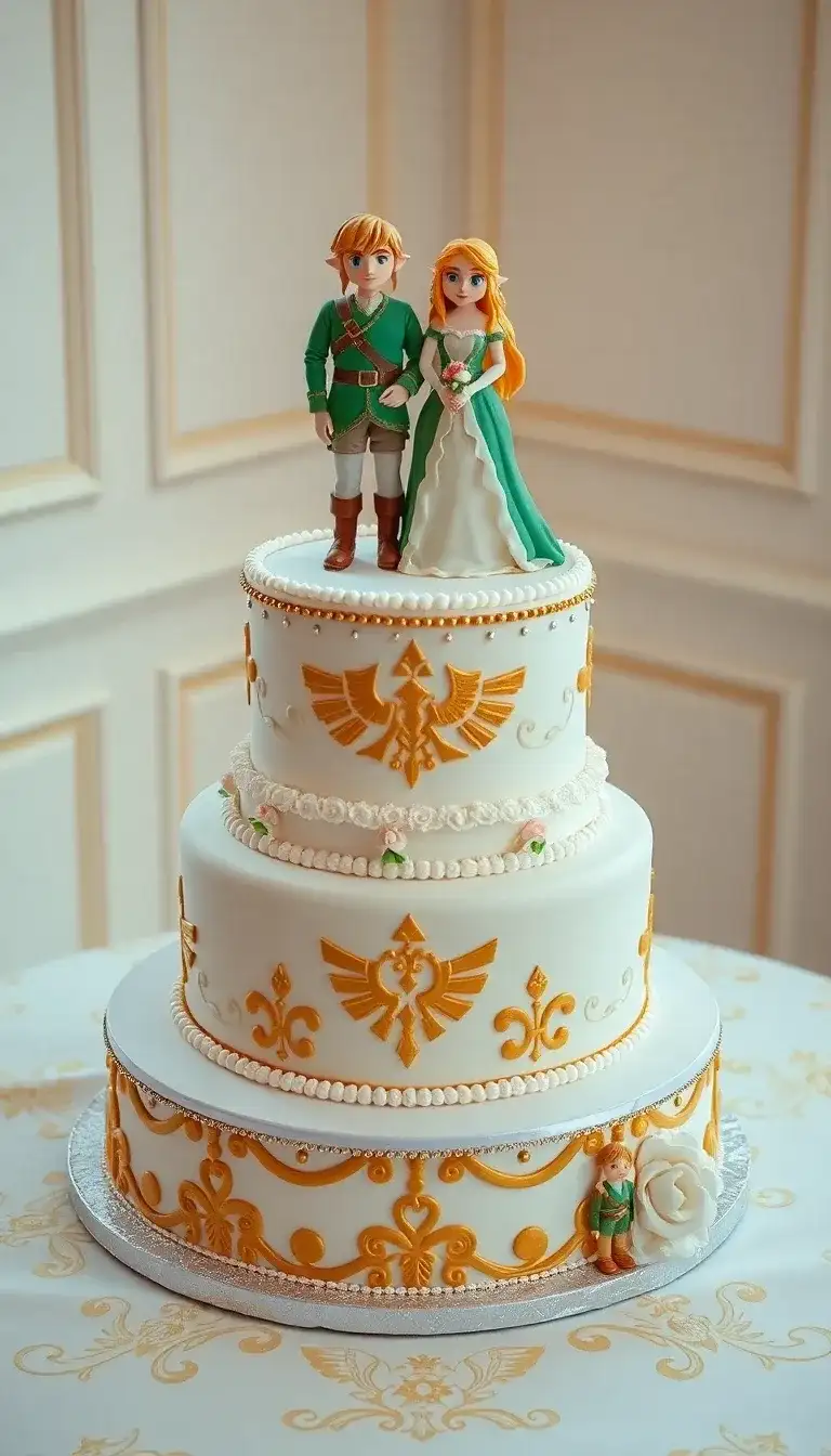 Link and Zelda Royal Wedding Cake1.webp