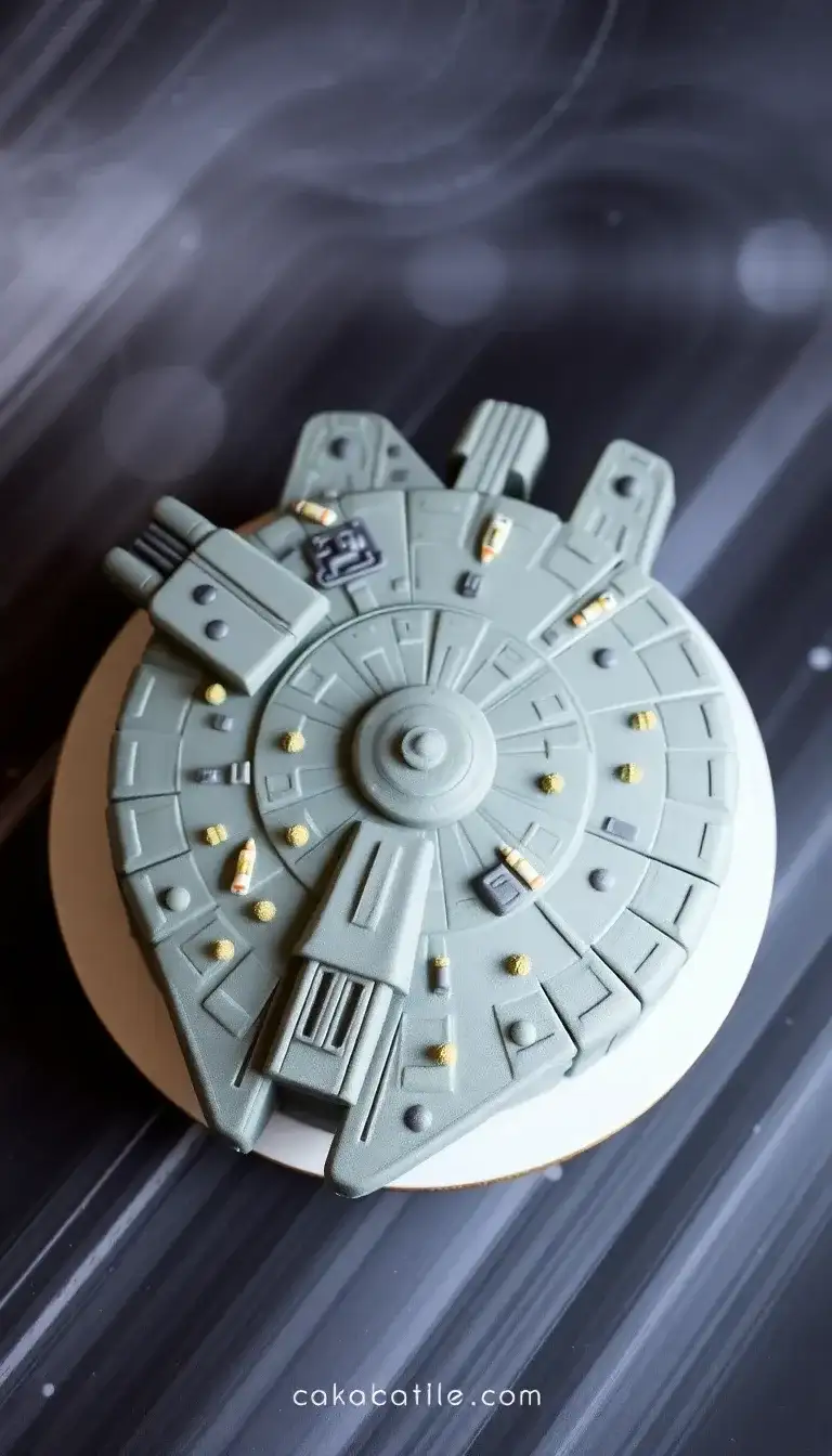 Millennium Falcon Fondant Cake2.webp