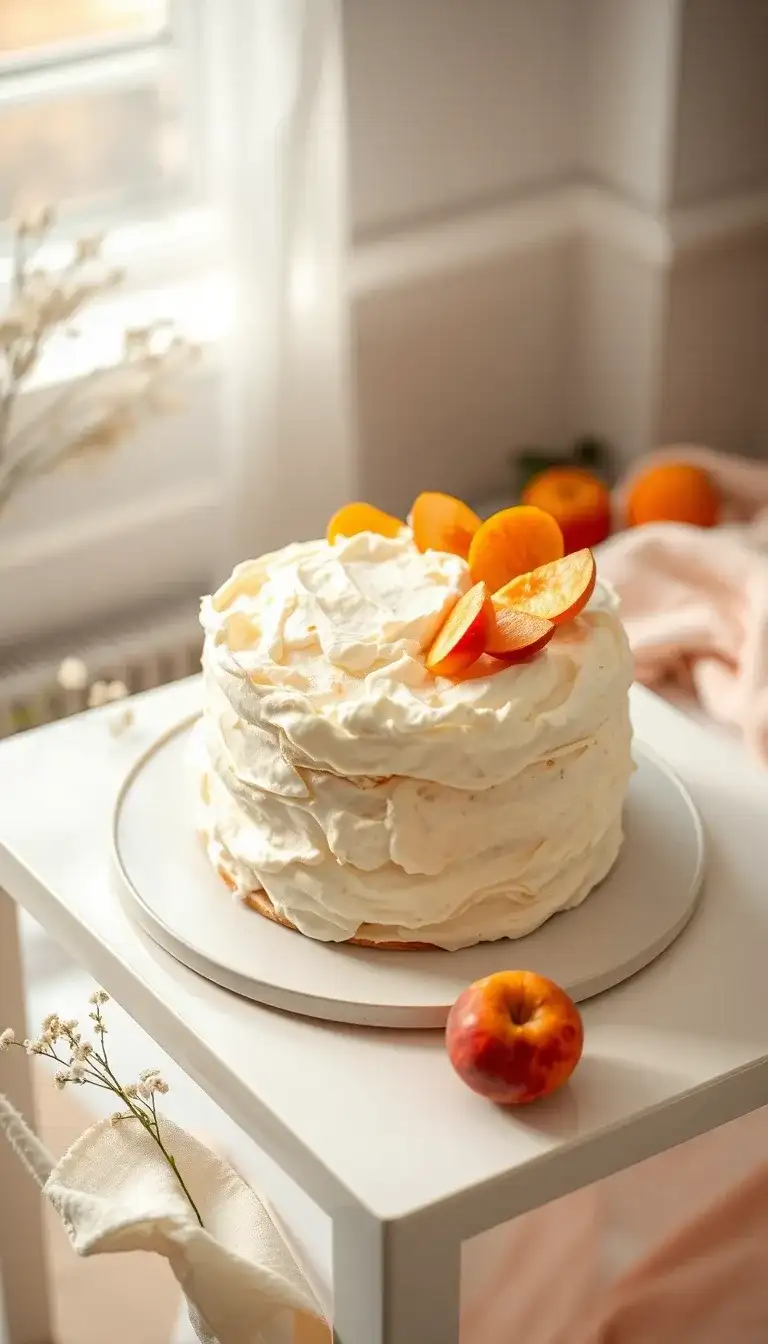 nectarine almond cloud cake