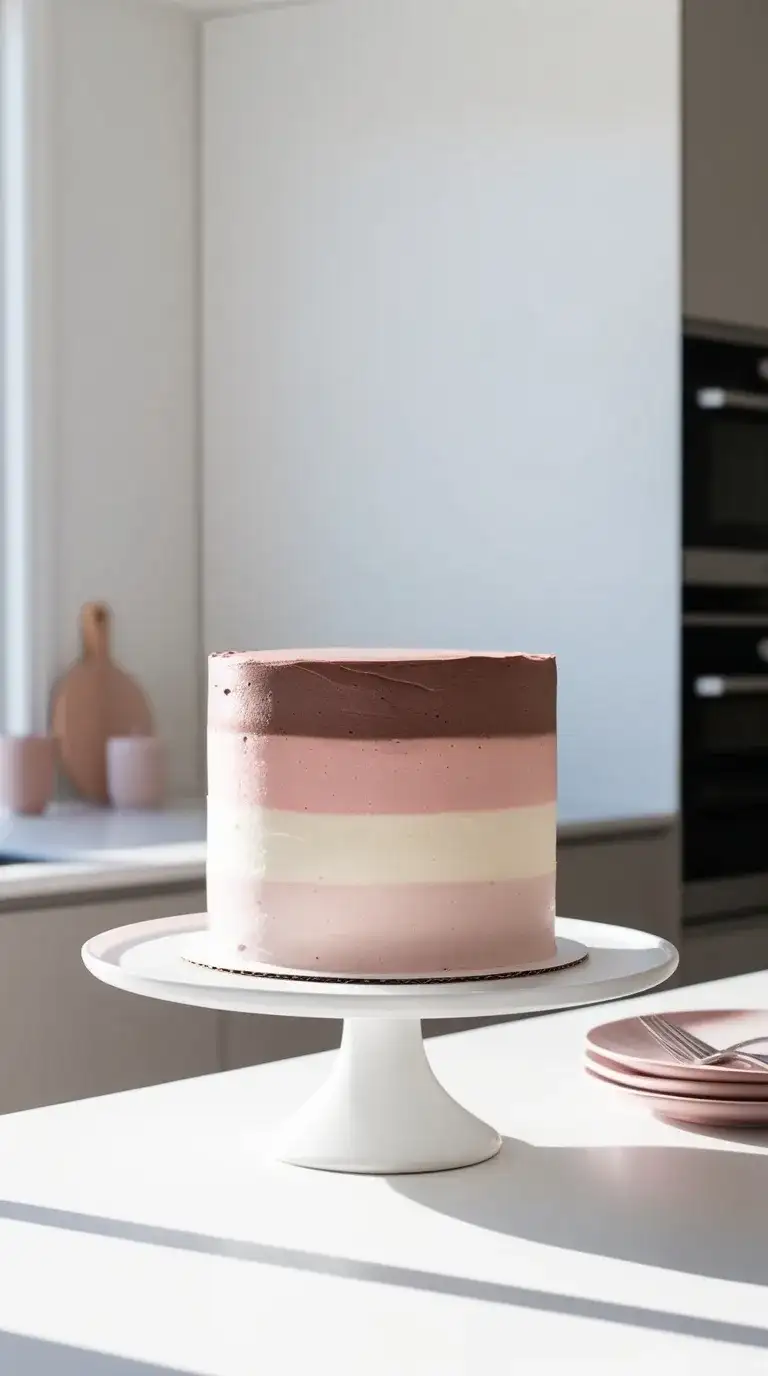 ombre buttercream cake