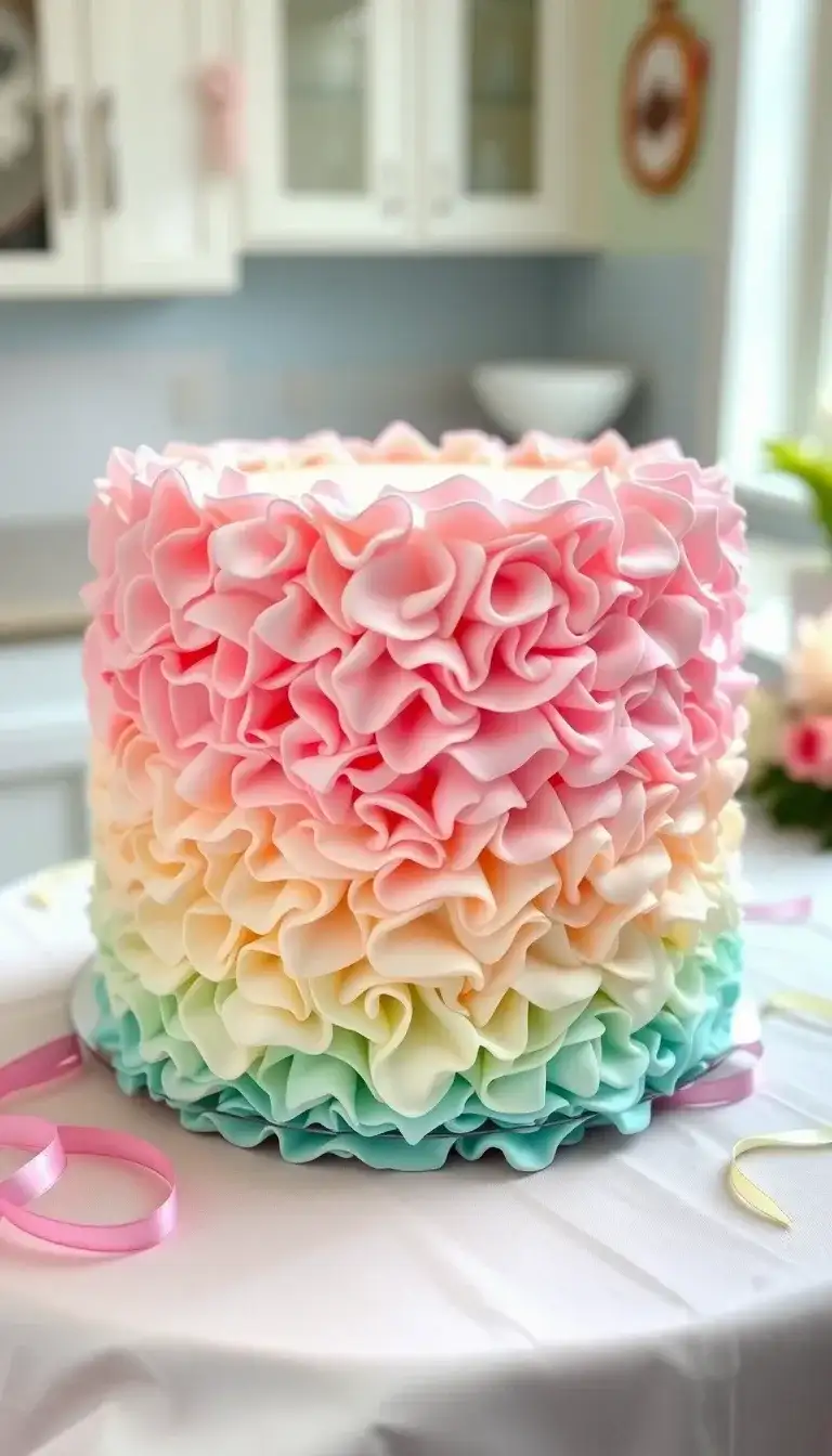 ombre ruffle