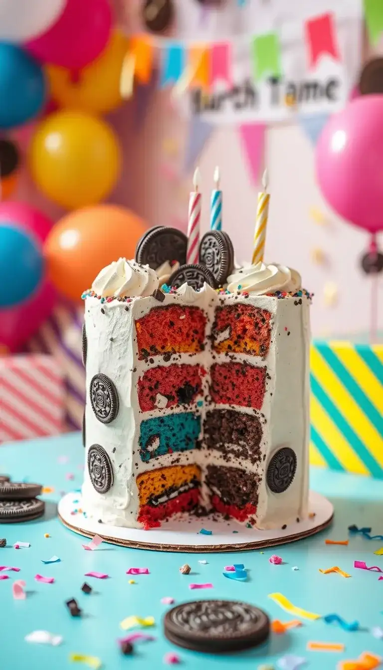 oreo birthday surprise cake