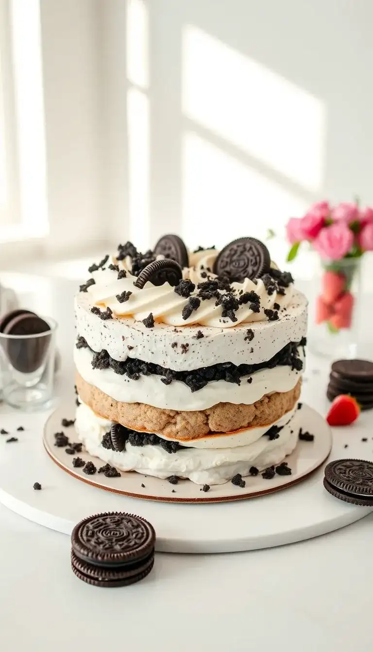 oreo layered parfait cake