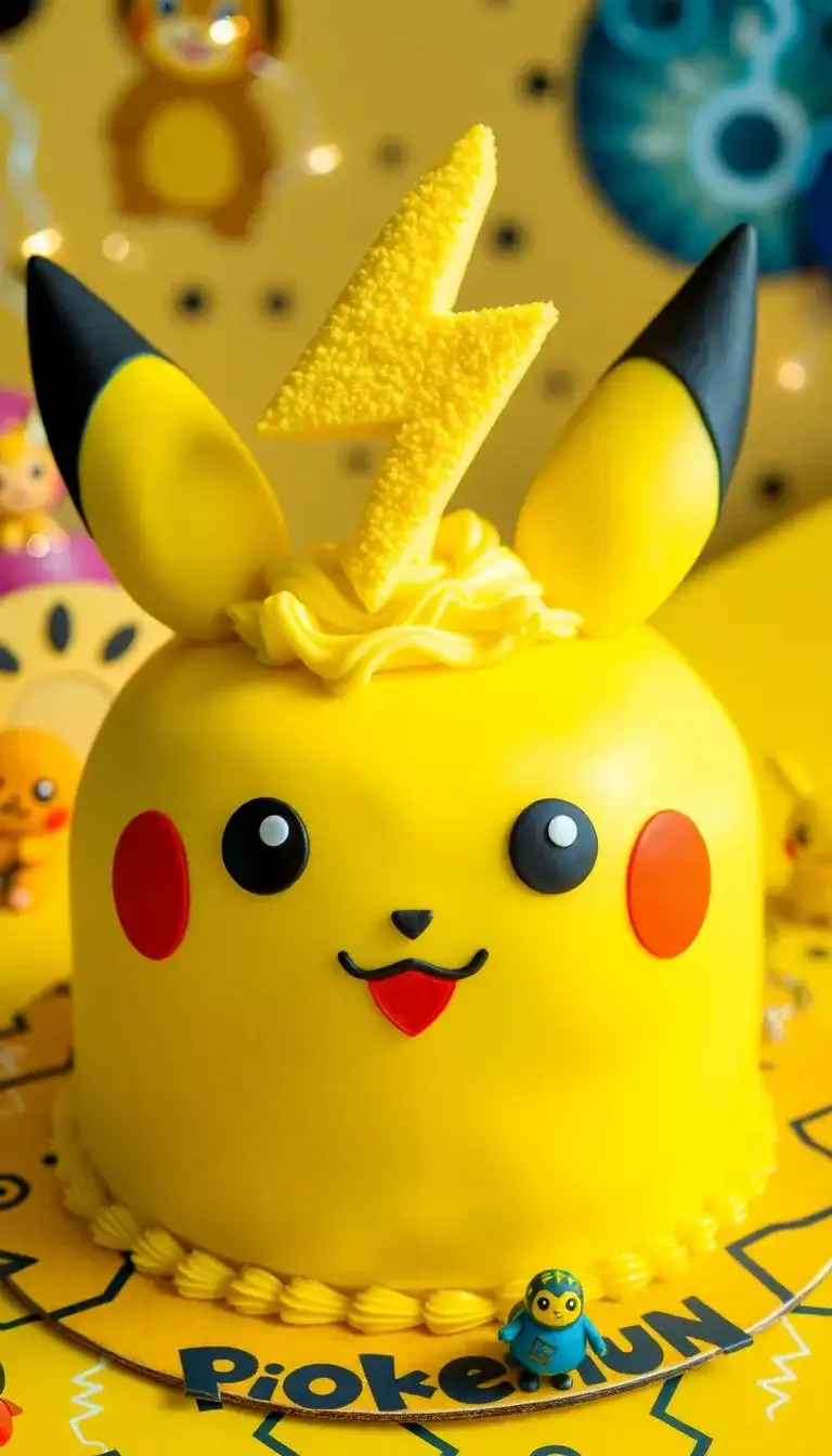 Pikachu Lightning Bolt Cake1.webp